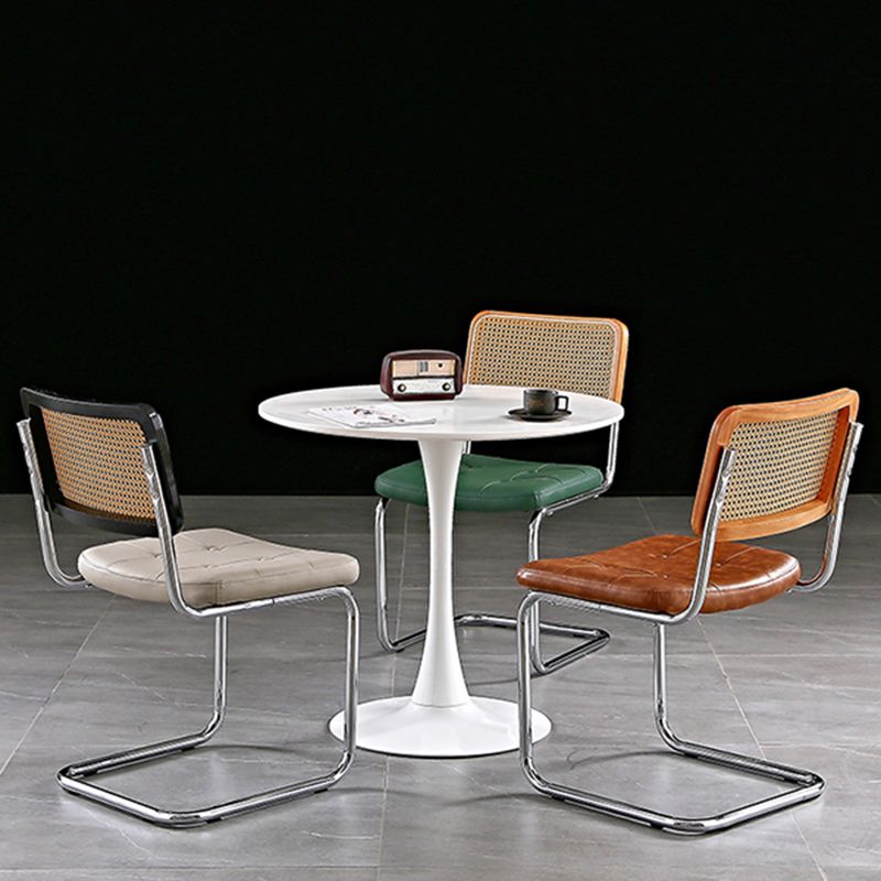 Industrial Upholstered Dining Side Chair Open Back Side Dining Chairs