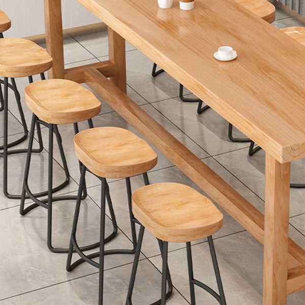 1/2/5/6/11 Pieces Table and Stool Set Modern Rectangular Pub Set