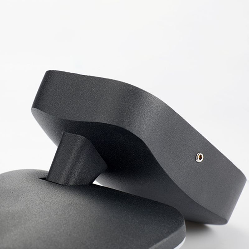 Modern Metal Wall Sconce LED Geometric Shape Wall Light with Acrylic Shade for Courtyard