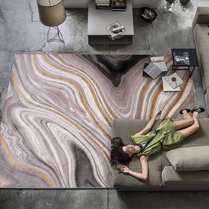 Multicolor Abstract Pattern Rug Rayon Chinese Area Rug Pet Friendly Easy Care Washable Carpet for Room
