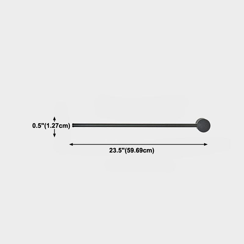 Modern Style Linear Wall Sconces Metal 1 Light Wall Mount Light Fixture in Black