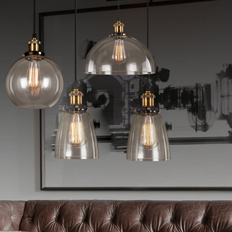 1 Light Pendant Lamp with Lucency Glass Modern Suspension Lighting Fixture
