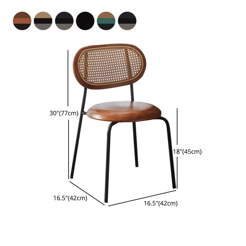La imitación de cuero del diseño industrial que cena las sillas abre la silla lateral trasera