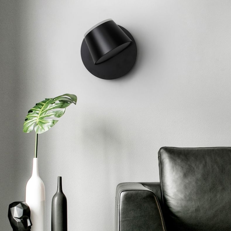 LED Flush Mount Wall Sconce with Acrylic Shade Modern Sconce Light for Living Room