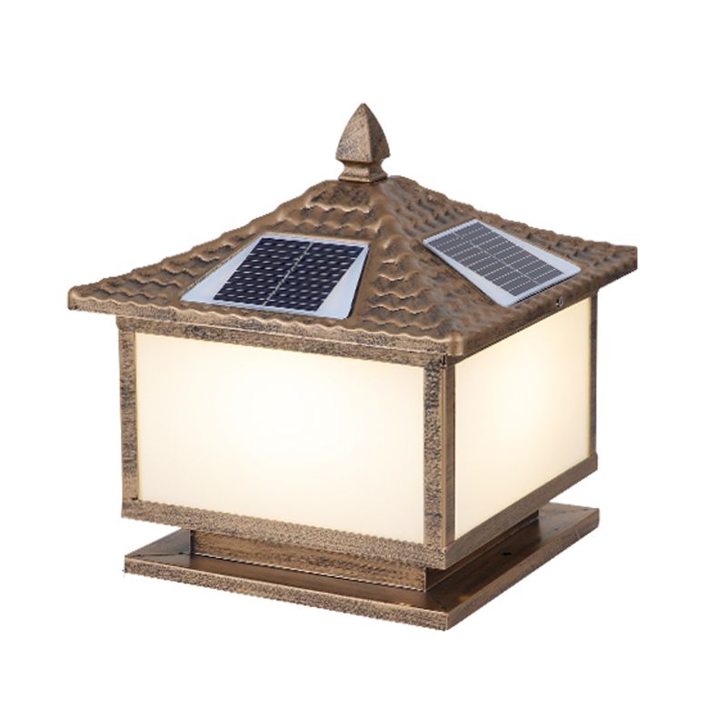 Simple LED Pillar Light Household Solar Lighting Fixture for Garden