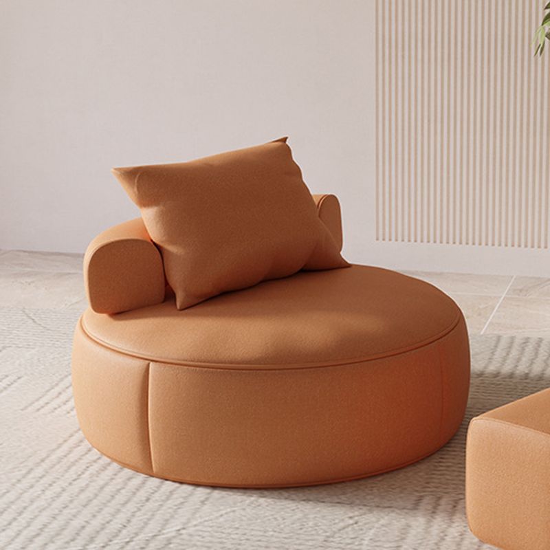 Nordic Style Handless Imitation Leather Curved Back Parsons Chair