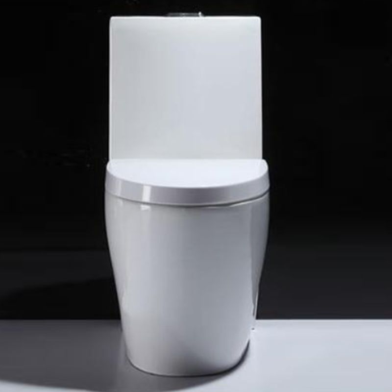 Contemporary Floor Mounted Toilet Seat Included Toilet Bowl for Bathroom