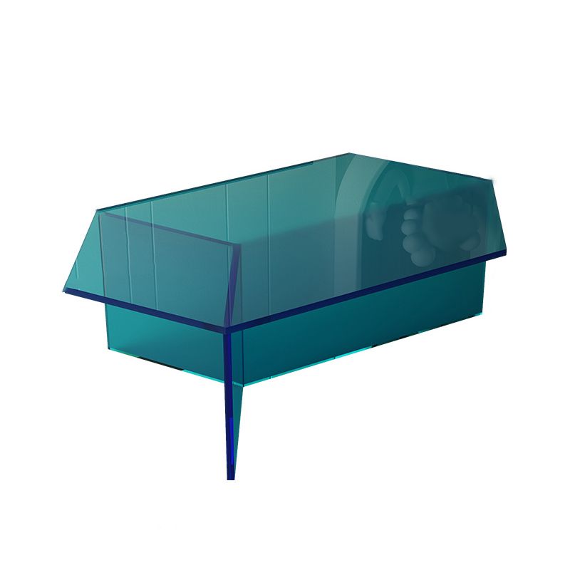 Acrylic Clear Coffee Table Modern Cocktail Table for Living Room