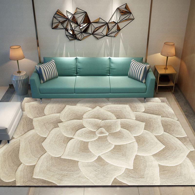 Kleurrijk modern tapijt met bloemenpatroon, polyester, vlekbestendig tapijt voor woondecoratie