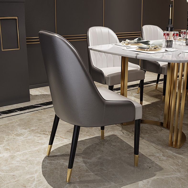Silla de comedor de madera de estilo escandinavo, silla Parsons sin brazos (juego de 2)