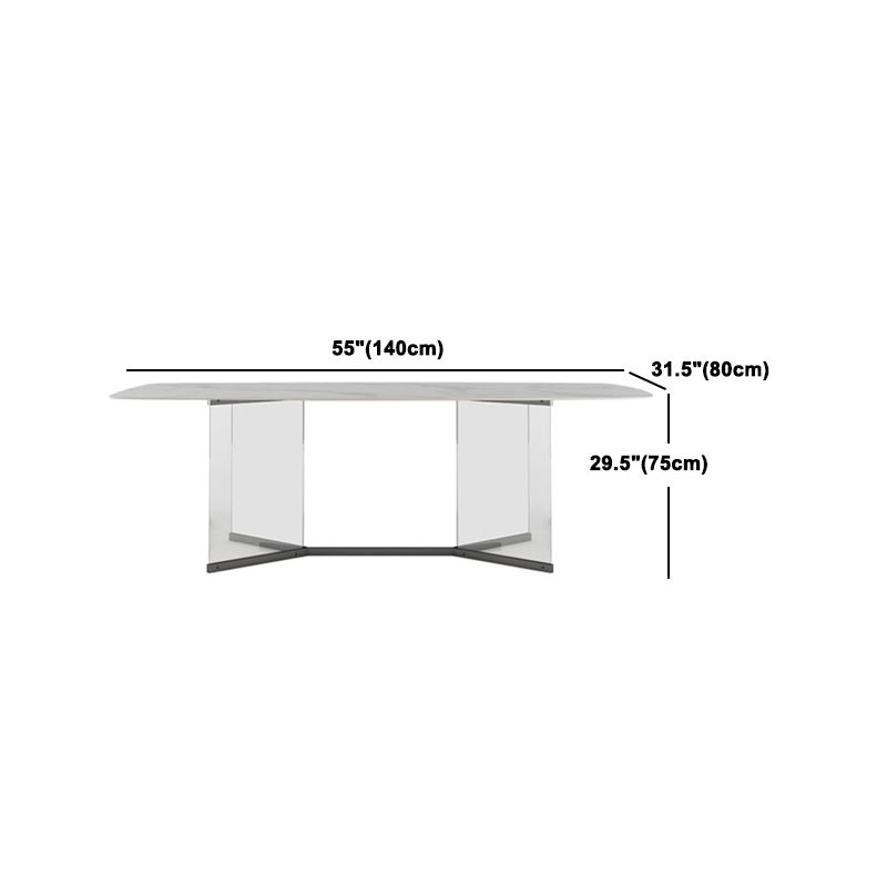 Contemporary Rectangle Sintered Stone Dining Table Set 1/3/4/5/6 Pieces Dining Set