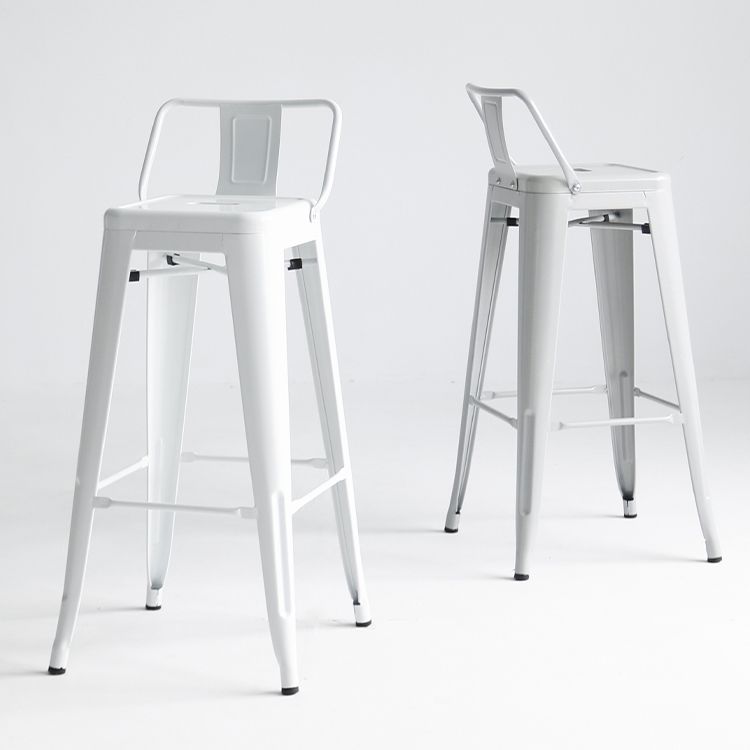 Outdoor-Indoor Metal Bar Height Stool Industrial Low Back Bar Stool