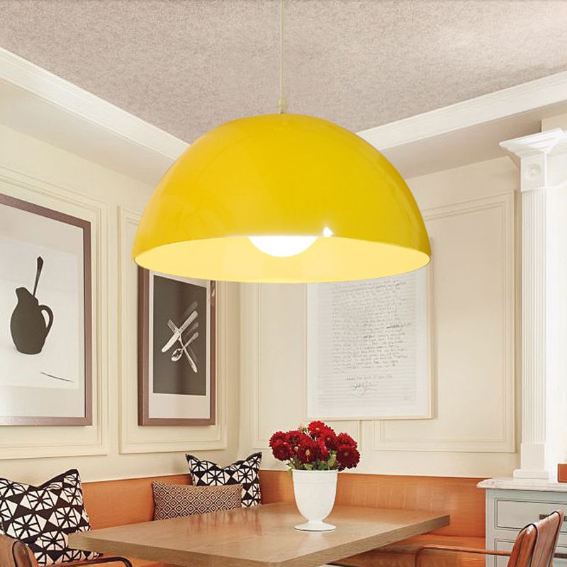 Modern Style Macaron Pendant Light 1 Light Hanging Lamp Fixture for Living Room