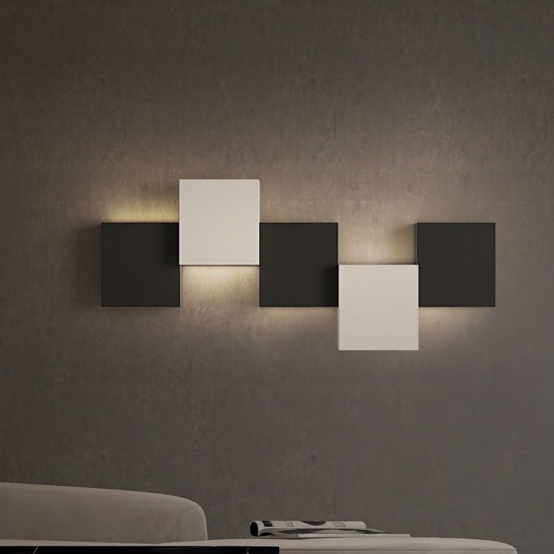 Modern 2/3/5-Light White/Black Wall Mounted Sconce Metal Wall Light