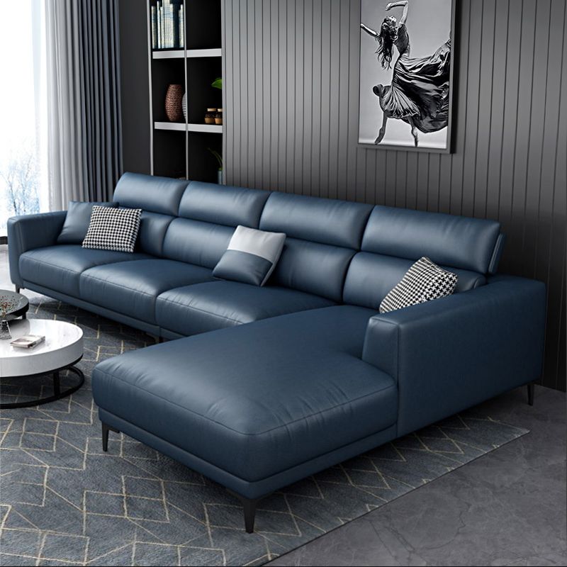 Modern Cushions Recessed Arm Living Room Faux Leather Seating