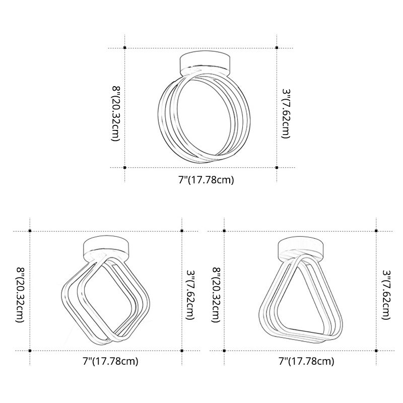 Lámpara empotrada moderna de aluminio con 1 cabeza montada en el techo del pasillo con anillo de halo