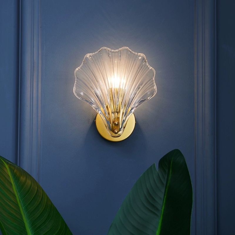 Postmodern Wall Light Sconce Glass Shade Wall Light Fixture for Bedroom