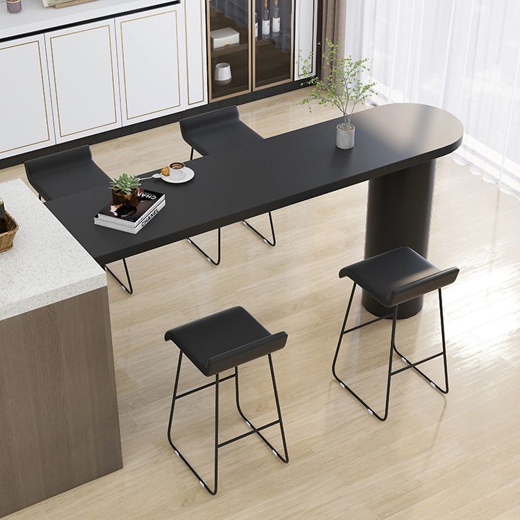 Eigentijdse eettafel dennen vaste houten tafel met dubbele voetstuk voor eetkamer
