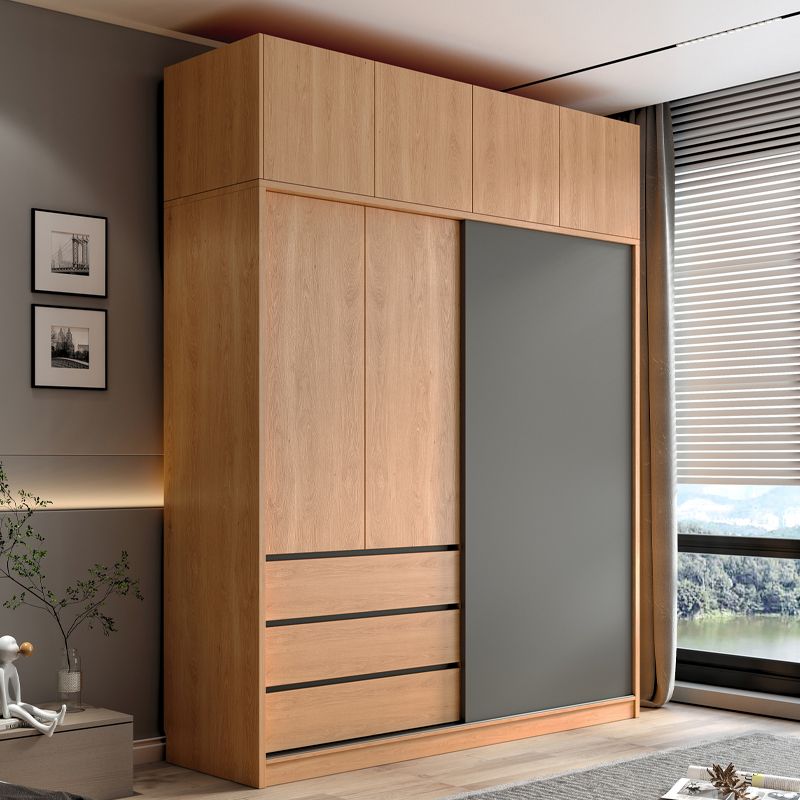 Engineered Wood Wardrobe Cabinet With Drawer Modern Wardrobe Armoire