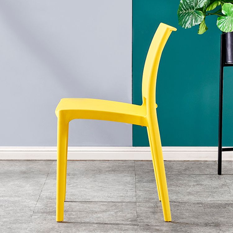 Modern Contemporary Plastic Side Chairs Multicolor Open Back Side Chair Set