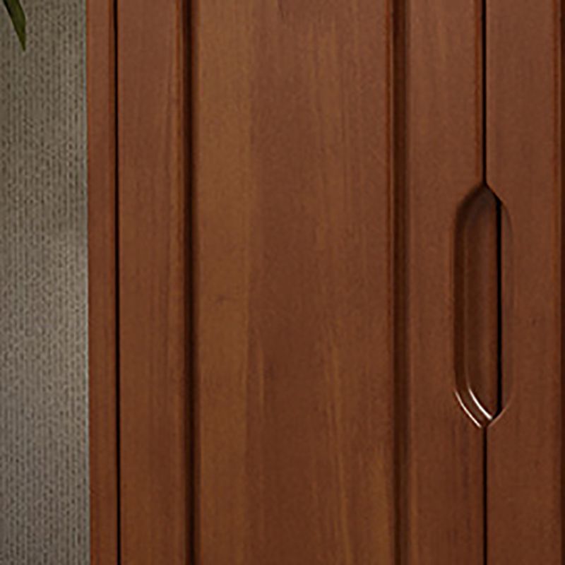 Mid-Century Modern Accent Cabinet Rubberwood 3 - Drawer With Doors Cabinet