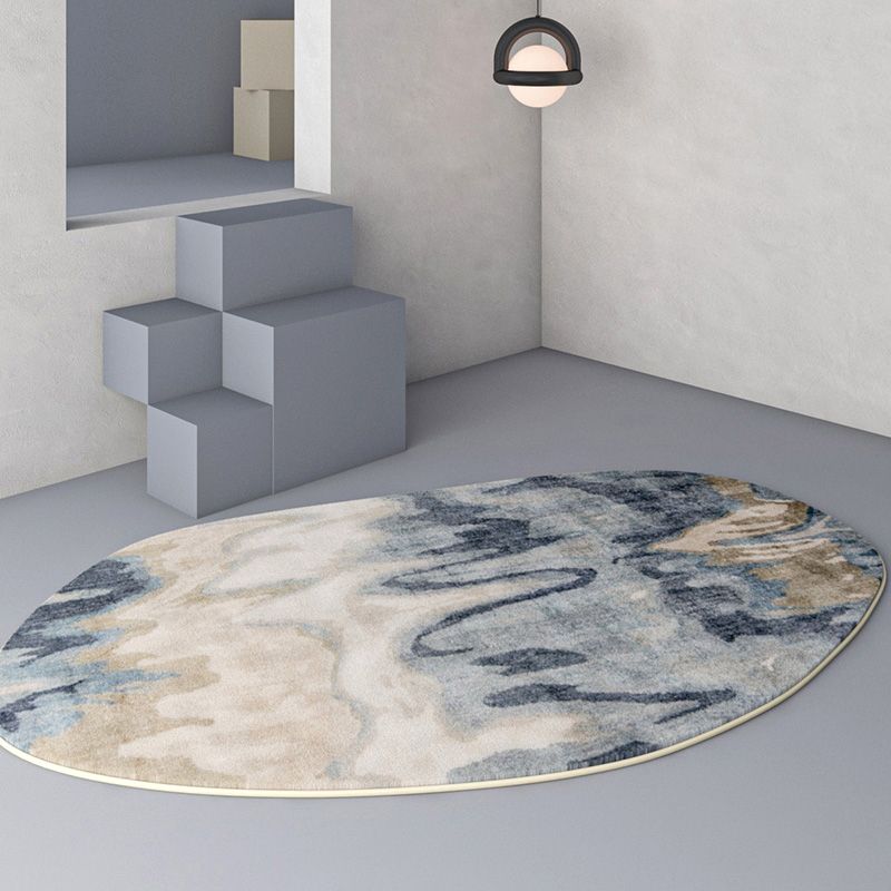 Alfombra de alfombra de área moderna de área moderna alfombra de poliéster bloqueada por la alfombra anti-Slip para decoración del hogar