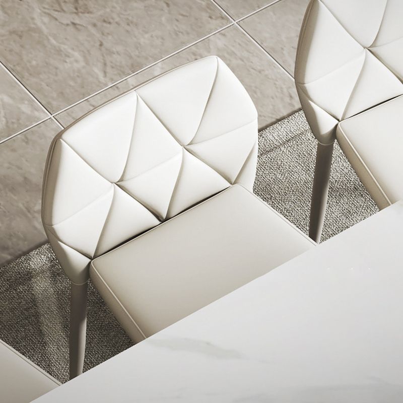 Modern Rectangle Sintered Stone Table Set 1/4/5/6/7/8 Pieces Dining Set