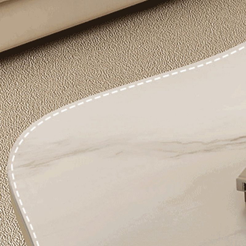 35" Wide Contemporary Cocktail Table White Single Coffee Table