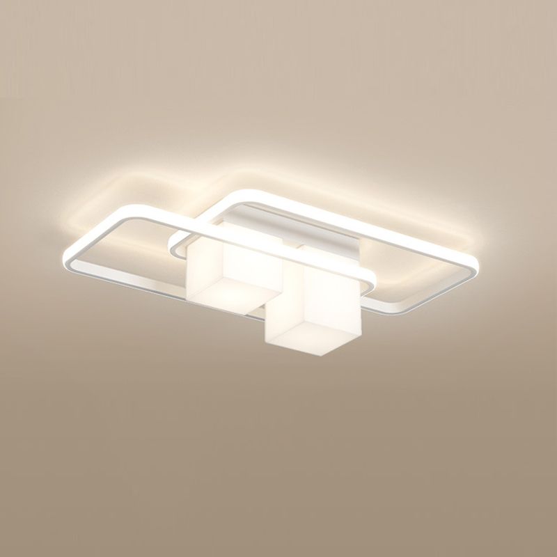 Modern Ceiling Lighting Metal and Acrylic Flush Mount Fixture for Bedroom