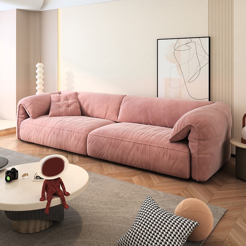 Modernism Pillow Top Arm Sofa 41.34-In D Leather Down Fill Sofa