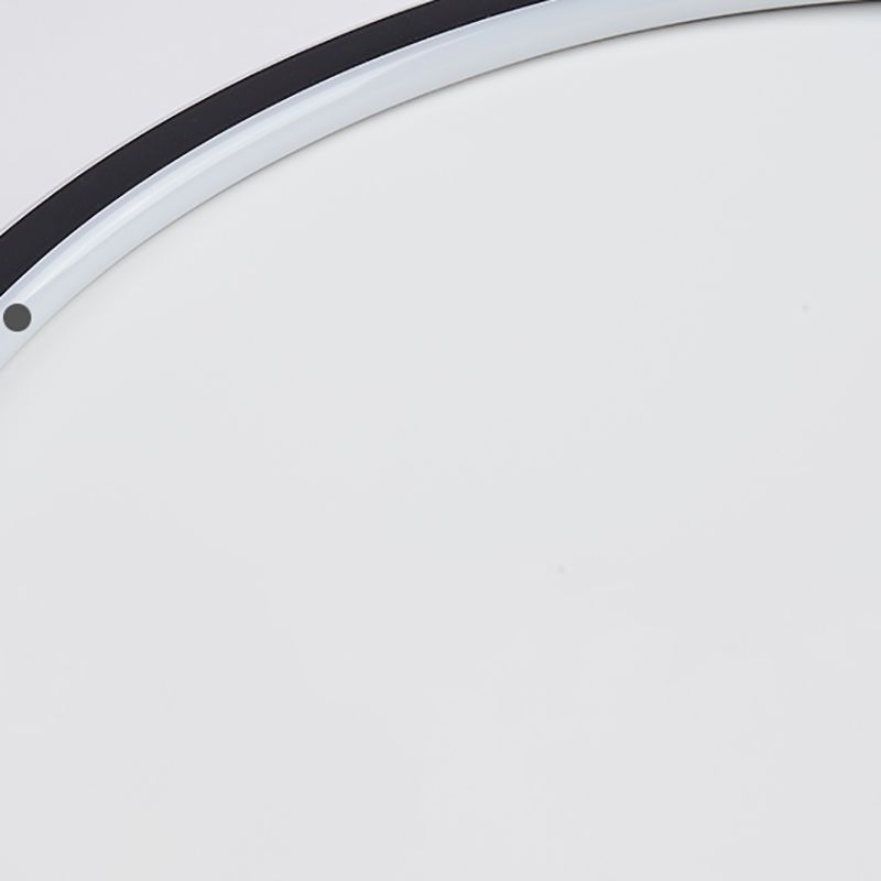 Plafonnier LED en aluminium noir, lampe moderne à montage encastré pour salon