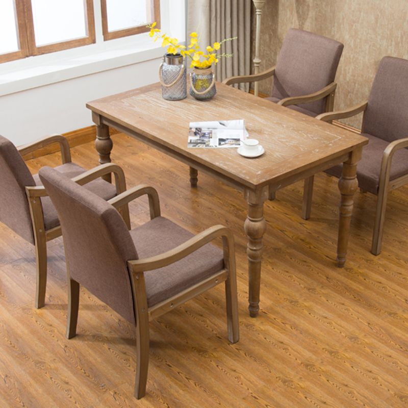 Chaise de salle à manger en bois rembourrée à dossier solide de fauteuil de maison contemporaine