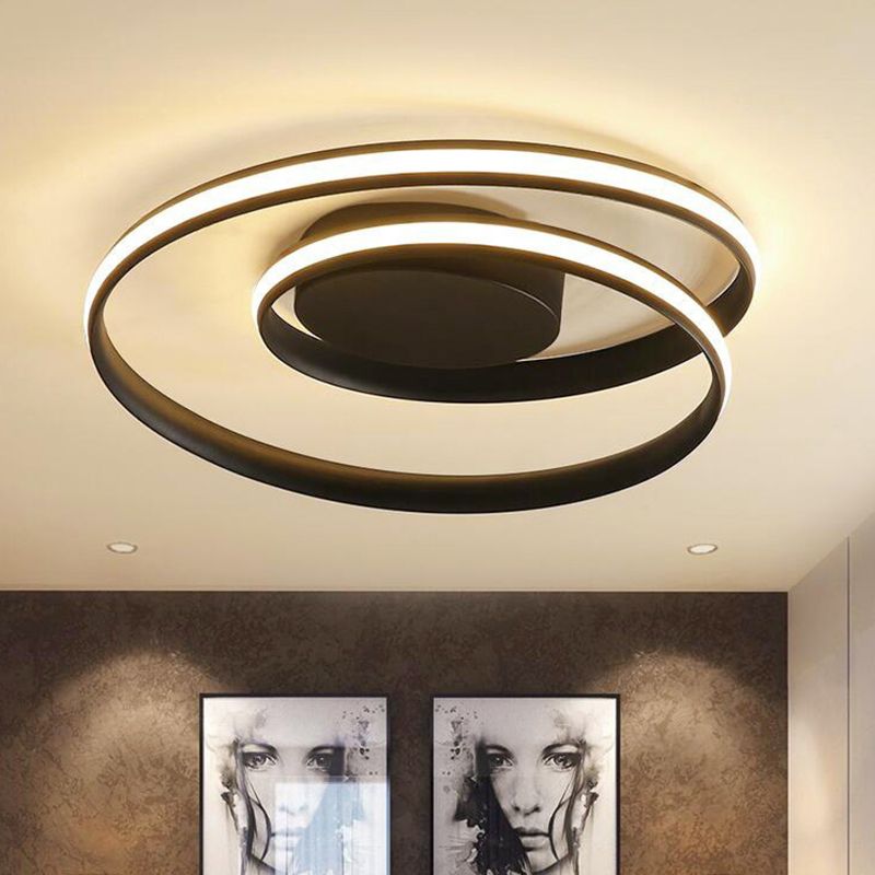Metal Ribbon Flush Mount Ceiling Light Fixture Modern Living Room Flush Mount Lighting Fixtures