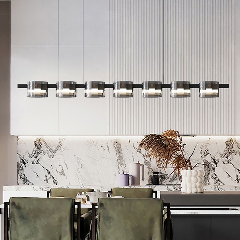 Nordic LED Island Lighting Fixture Simple Glass Pendant Light for Dining Room
