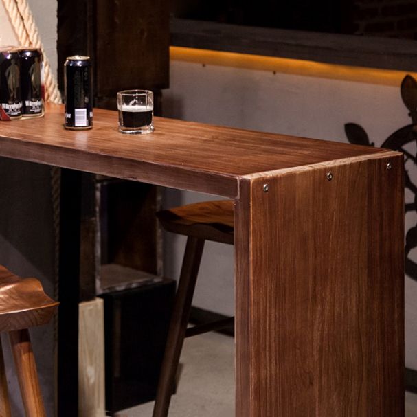 Rectangle Bar Table Set Modern 1/2/3 Pieces Solid Wood Counter Height Set