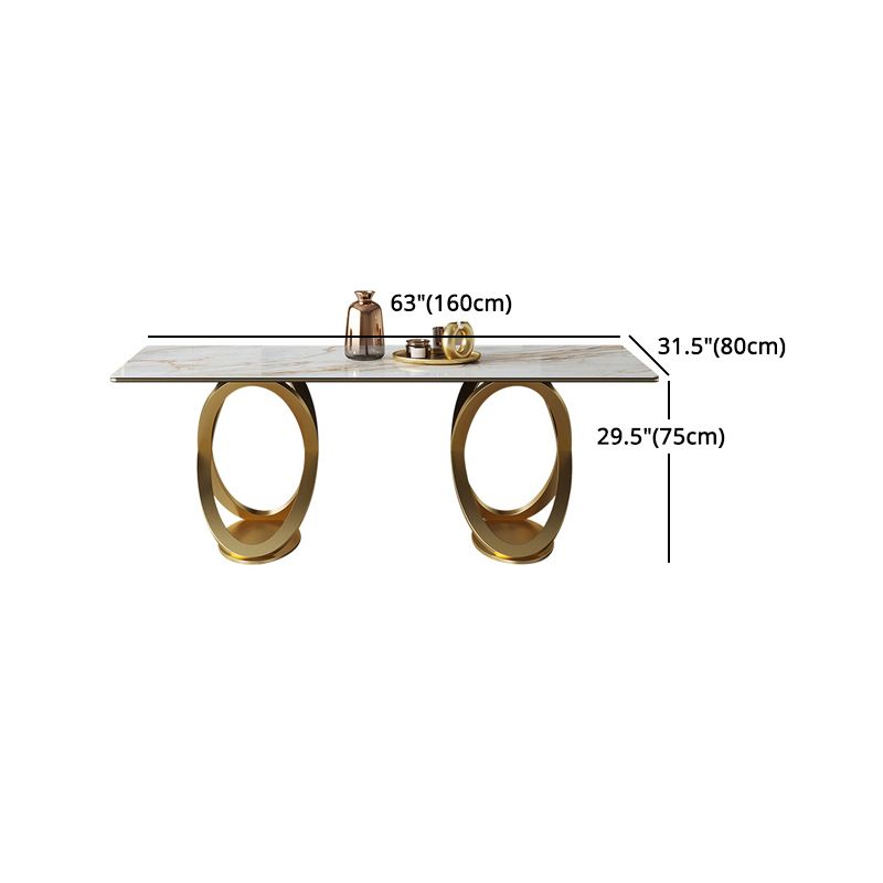 Luxury Sintered Stone Top Dining Set Rectangle 1/2/3/5/7 Pieces Dining Table with Chairs