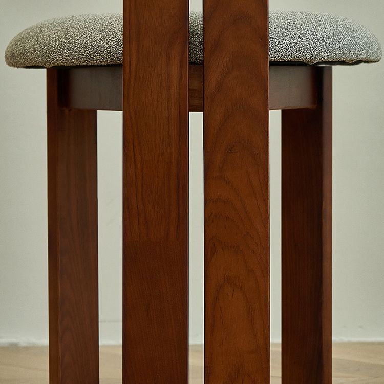 Modern Upholstered Home Solid Wood Slat Back Armless Dining Chair