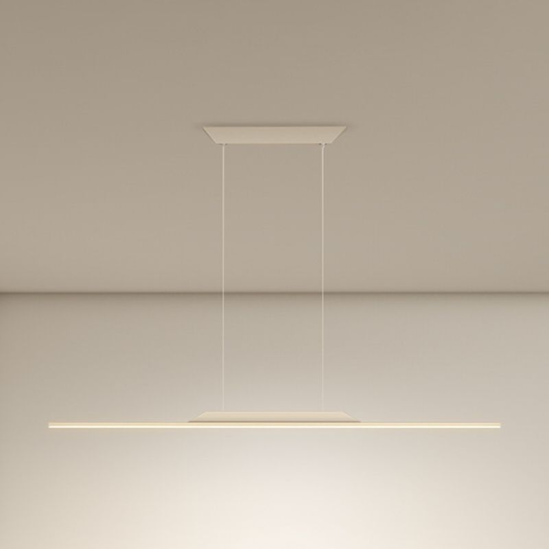 Modern Metal Island Light Straight LED Island Pendant for Dining Room