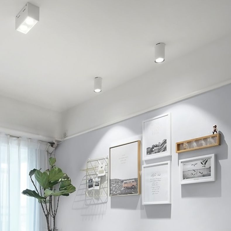 Cylinder Flush Mount Ceiling Light Fixture Modern Metal Flush Mount Lighting