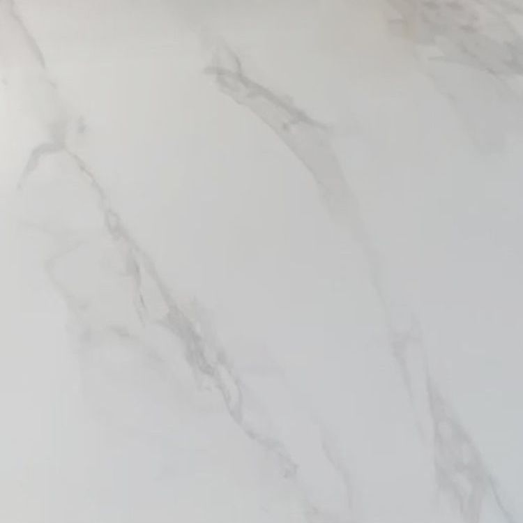 Skandinavischer weißer Schiefer Estisch Rechteckiger Esstisch mit Holzbasis