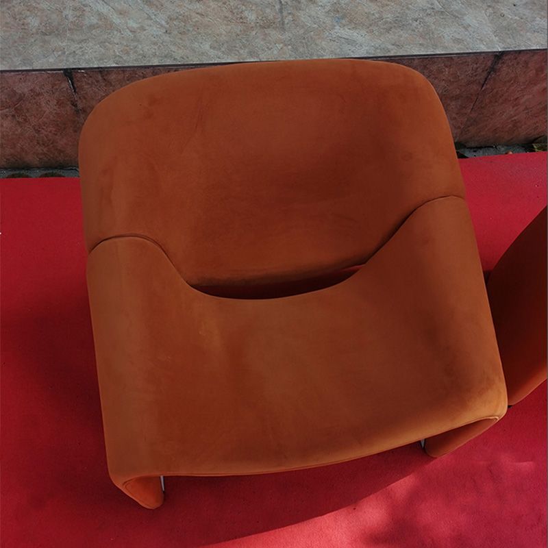 Solid Color Bedroom Solid Wood Frame Arms Included with Fabric Seat Barrel Chair