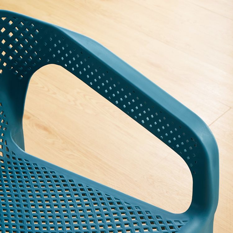 Ristorante moderno sedia a braccio posteriore solido sedia da pranzo in plastica finita
