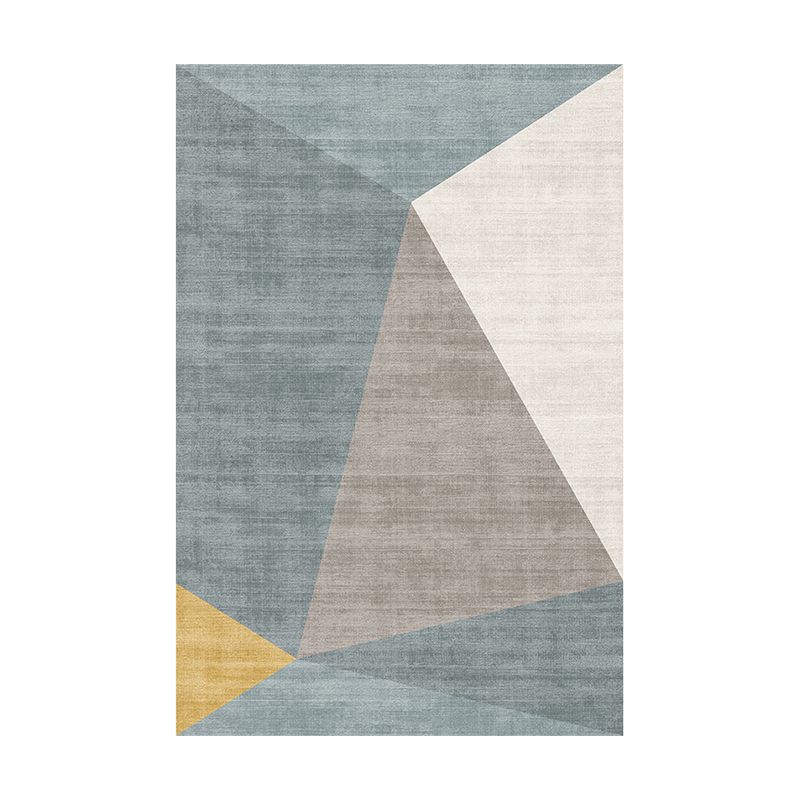 Donkergroene moderne tapijt polyester geometrie tapijt wasbaar tapijt voor woningdecoratie