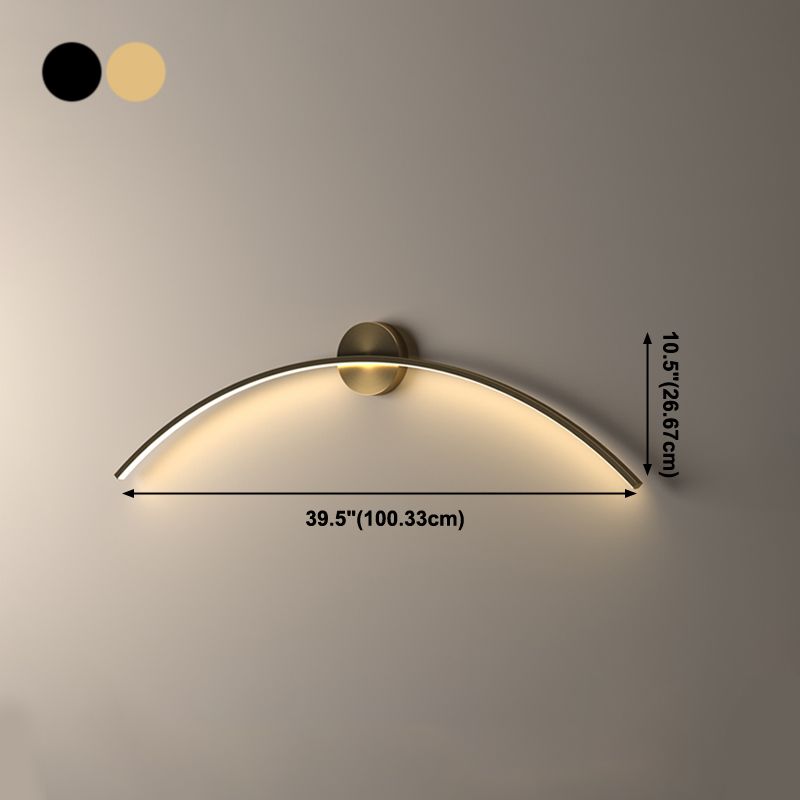 Luce da parete a specchio lineare in metallo moderno lampada a parete singola a parete in ottone