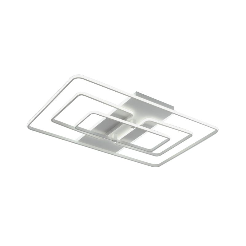 Marco rectangular incrustado modernista acrílica iluminación incorporada blanca / blanca y negra LED cálida / blanca