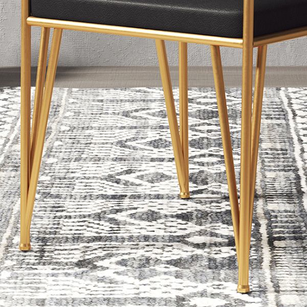 Sillas de metal de estilo escandinavo Silla auxiliar de cocina con respaldo abierto (juego de 2)