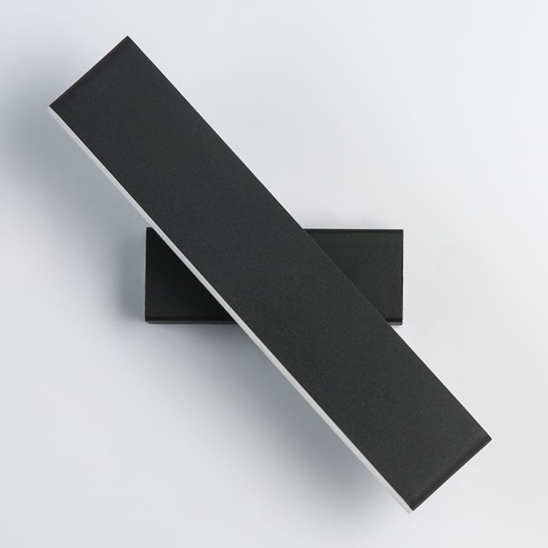 Contemporary Metal Wall Light Strip Rotatable LED Wall Sconce for Living Room