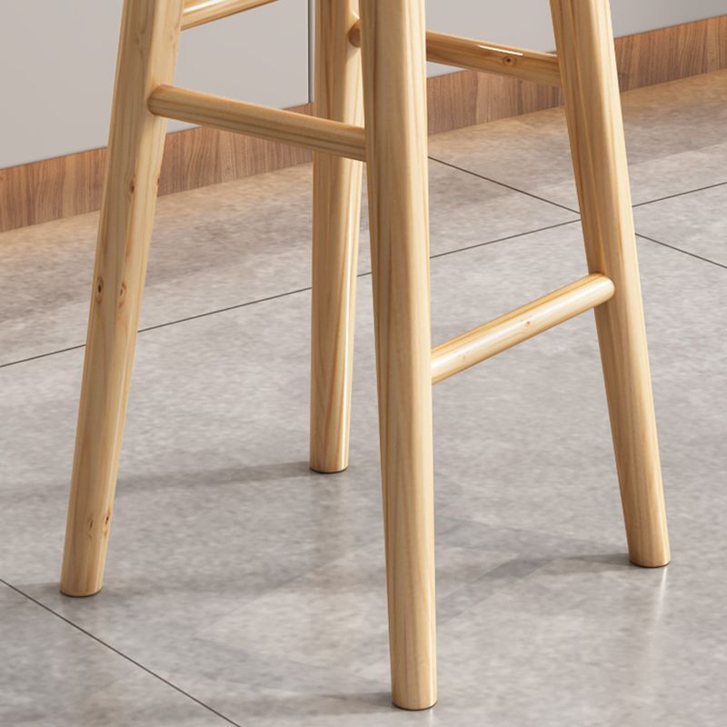 Industrial Solid Wood Bar Stool Backless Counter Stool for Restaurant and Bristol
