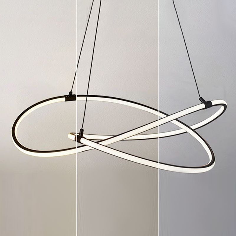 Modern Style Twist Shape Pendant Chandelier Metal 1 Light Chandelier Light