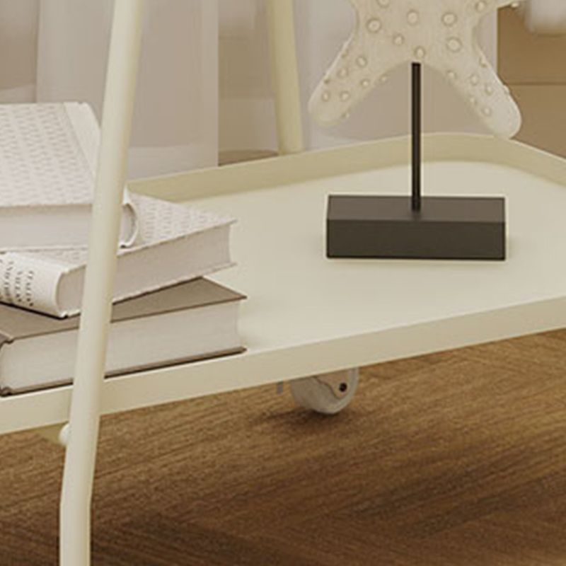 22"H Contemporary Corner Table Metal Double Tier Accent Side Table